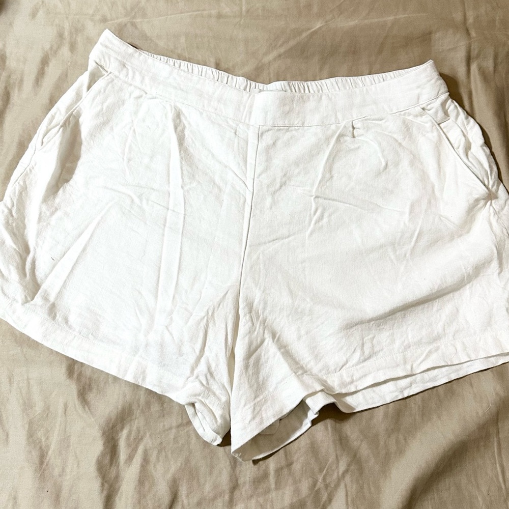 Abercrombie Pull-on Linen Blend Shorts